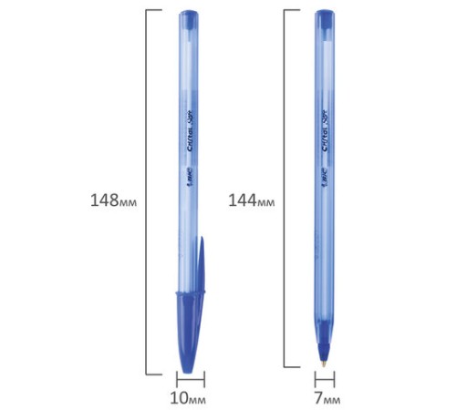 Ручка шариковая масляная BIC "Cristal Soft", СИНЯЯ, корпус тонированный, узел 1,2 мм, линия 0,35 мм, 951434 Ручка шариковая масляная BIC "Cristal Soft", СИНЯЯ, корпус тонированный, узел 1,2 мм, линия 0,35 мм, 951434