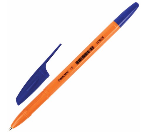 Ручка шариковая ОФИСМАГ "X-333 Orange", СИНЯЯ, корпус оранжевый, узел 1 мм, линия письма 0,5 мм, 143228 Ручка шариковая ОФИСМАГ "X-333 Orange", СИНЯЯ, корпус оранжевый, узел 1 мм, линия письма 0,5 мм, 143228
