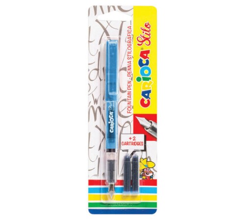 Ручка перьевая CARIOCA "Stilo", иридиевое перо, 2 сменных картриджа, корпус ассорти, Италия, 42303 Ручка перьевая CARIOCA "Stilo", иридиевое перо, 2 сменных картриджа, корпус ассорти, Италия, 42303