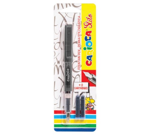Ручка перьевая CARIOCA "Stilo", иридиевое перо, 2 сменных картриджа, корпус ассорти, Италия, 42303 Ручка перьевая CARIOCA "Stilo", иридиевое перо, 2 сменных картриджа, корпус ассорти, Италия, 42303