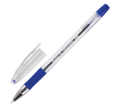 Ручка шариковая масляная с грипом BRAUBERG "Model-XL" ORIGINAL, СИНЯЯ, узел 0,7 мм, линия письма 0,35 мм, 143242 Ручка шариковая масляная с грипом BRAUBERG "Model-XL" ORIGINAL, СИНЯЯ, узел 0,7 мм, линия письма 0,35 мм, 143242