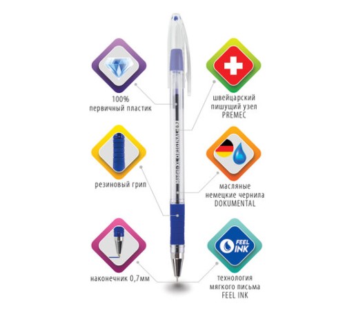 Ручка шариковая масляная с грипом BRAUBERG "Model-XL" ORIGINAL, СИНЯЯ, узел 0,7 мм, линия письма 0,35 мм, 143242 Ручка шариковая масляная с грипом BRAUBERG "Model-XL" ORIGINAL, СИНЯЯ, узел 0,7 мм, линия письма 0,35 мм, 143242