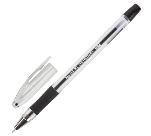 Ручка шариковая масляная с грипом BRAUBERG "Model-XL" ORIGINAL, ЧЕРНАЯ, узел 0,7 мм, линия письма 0,35 мм, 143243 Ручка шариковая масляная с грипом BRAUBERG "Model-XL" ORIGINAL, ЧЕРНАЯ, узел 0,7 мм, линия письма 0,35 мм, 143243