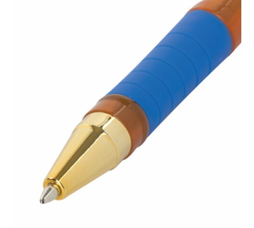 Ручка шариковая масляная с грипом BRAUBERG Model-XL ORANGE, СИНЯЯ, узел 0,7 мм, линия 0,35 мм, 143246 Ручка шариковая масляная с грипом BRAUBERG Model-XL ORANGE, СИНЯЯ, узел 0,7 мм, линия 0,35 мм, 143246
