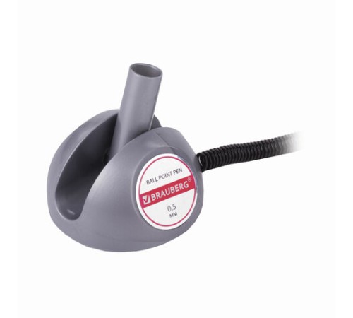 Ручка шариковая настольная BRAUBERG "Counter Pen", СИНЯЯ, пружинка, корпус серебристый, 0,5 мм, 143258 Ручка шариковая настольная BRAUBERG "Counter Pen", СИНЯЯ, пружинка, корпус серебристый, 0,5 мм, 143258