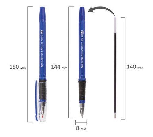 Ручка шариковая масляная с грипом BRAUBERG "i-Rite GT Solid", СИНЯЯ, корпус синий, узел 0,7 мм, 143305 Ручка шариковая масляная с грипом BRAUBERG "i-Rite GT Solid", СИНЯЯ, корпус синий, узел 0,7 мм, 143305