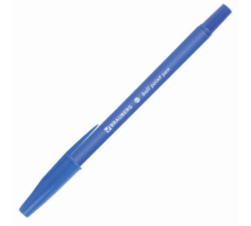 Ручка шариковая BRAUBERG "Capital-X", СИНЯЯ, корпус soft-touch синий, узел 0,7 мм, линия письма 0,35 мм, 143341, BP253