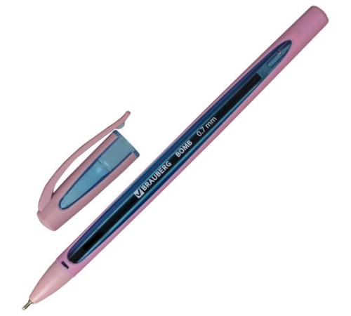 Ручка шариковая масляная BRAUBERG "BOMB GT Pastel", СИНЯЯ, прорезиненный корпус ассорти, узел 0,7 мм, линия письма 0,35 мм, 143347 Ручка шариковая масляная BRAUBERG "BOMB GT Pastel", СИНЯЯ, прорезиненный корпус ассорти, узел 0,7 мм, линия письма 0,35 мм, 143347