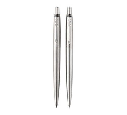 Набор PARKER "Jotter Stainless Steel CT": шариковая ручка синяя и механический карандаш, 2093256 Набор PARKER "Jotter Stainless Steel CT": шариковая ручка синяя и механический карандаш, 2093256
