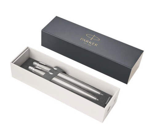 Набор PARKER "Jotter Stainless Steel CT": шариковая ручка синяя и механический карандаш, 2093256 Набор PARKER "Jotter Stainless Steel CT": шариковая ручка синяя и механический карандаш, 2093256