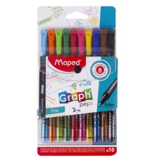 Набор капиллярных ручек (линеров) MAPED 10 шт., 