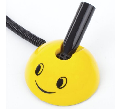 Ручка шариковая настольная BRAUBERG "SMILE", СИНЯЯ, корпус желтый, узел 0,7 мм, линия письма 0,35 мм, 143376