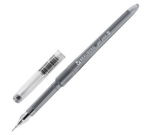 Ручка гелевая BRAUBERG DIAMOND, ЧЕРНАЯ, игольчатый узел 0,5 мм, линия письма 0,25 мм, 143379 Ручка гелевая BRAUBERG DIAMOND, ЧЕРНАЯ, игольчатый узел 0,5 мм, линия письма 0,25 мм, 143379