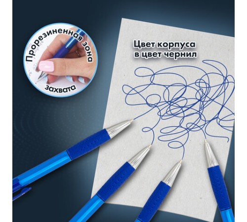 Ручки шариковые автоматические СИНИЕ 