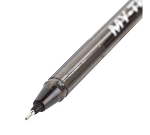 Ручка шариковая масляная PENSAN "My-Tech", ЧЕРНАЯ, игольчатый узел 0,7 мм, линия письма 0,35 мм, 2240/25