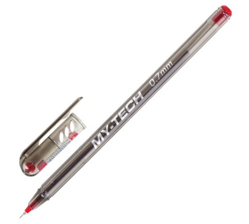 Ручка шариковая масляная PENSAN "My-Tech", КРАСНАЯ, игольчатый узел 0,7 мм, линия письма 0,35 мм, 2240/25 Ручка шариковая масляная PENSAN "My-Tech", КРАСНАЯ, игольчатый узел 0,7 мм, линия письма 0,35 мм, 2240/25