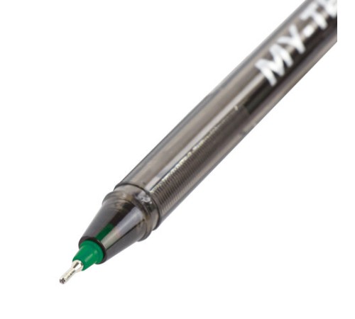 Ручка шариковая масляная PENSAN "My-Tech", ЗЕЛЕНАЯ, игольчатый узел 0,7 мм, линия 0,35 мм, 2240/25