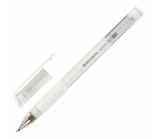 Ручка гелевая с грипом BRAUBERG "White", БЕЛАЯ, пишущий узел 1 мм, линия письма 0,5 мм, 143416 Ручка гелевая с грипом BRAUBERG "White", БЕЛАЯ, пишущий узел 1 мм, линия письма 0,5 мм, 143416