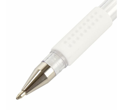 Ручка гелевая с грипом BRAUBERG "White", БЕЛАЯ, пишущий узел 1 мм, линия письма 0,5 мм, 143416 Ручка гелевая с грипом BRAUBERG "White", БЕЛАЯ, пишущий узел 1 мм, линия письма 0,5 мм, 143416