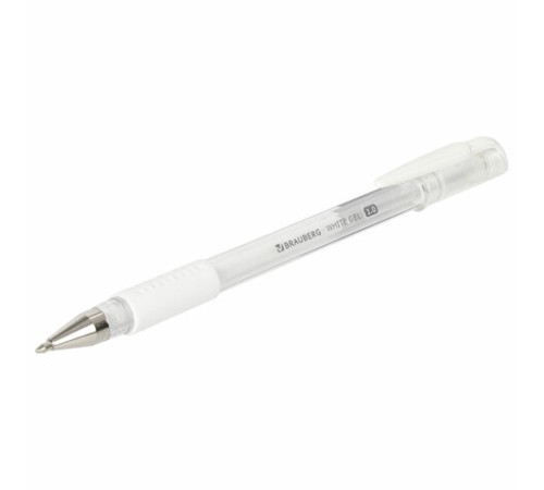 Ручка гелевая с грипом BRAUBERG "White", БЕЛАЯ, пишущий узел 1 мм, линия письма 0,5 мм, 143416 Ручка гелевая с грипом BRAUBERG "White", БЕЛАЯ, пишущий узел 1 мм, линия письма 0,5 мм, 143416