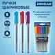 Ручки шариковые масляные PENSAN "Triball Colored", НАБОР 8 шт., АССОРТИ, узел 1 мм, линия письма 0,5 мм, 1003/PVC8