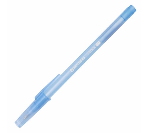 Ручка шариковая BRAUBERG "i-STICK" СИНЯЯ, пишущий узел 0,7 мм, линия письма 0,35 мм, 143442