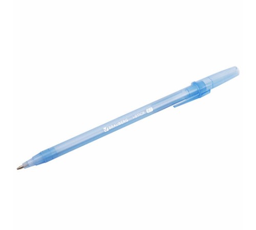 Ручка шариковая BRAUBERG "i-STICK" СИНЯЯ, пишущий узел 0,7 мм, линия письма 0,35 мм, 143442