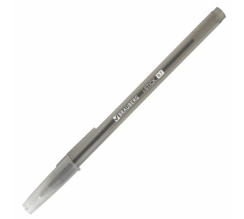 Ручка шариковая BRAUBERG "i-STICK", ЧЕРНАЯ, пишущий узел 0,7 мм, линия письма 0,35 мм, 143443