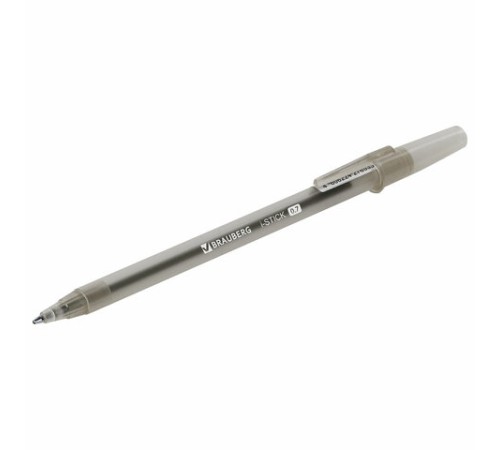 Ручка шариковая BRAUBERG "i-STICK", ЧЕРНАЯ, пишущий узел 0,7 мм, линия письма 0,35 мм, 143443