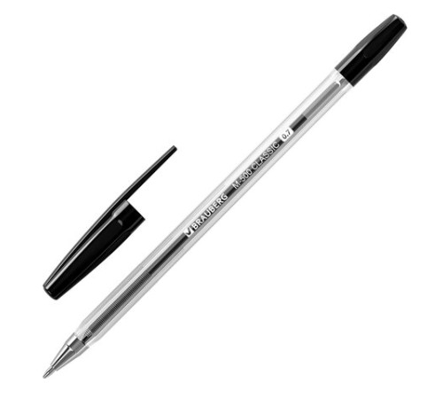 Ручка шариковая BRAUBERG "M-500 CLASSIC", ЧЕРНАЯ, корпус прозрачный, узел 0,7 мм, линия письма 0,35 мм, 143445 Ручка шариковая BRAUBERG "M-500 CLASSIC", ЧЕРНАЯ, корпус прозрачный, узел 0,7 мм, линия письма 0,35 мм, 143445