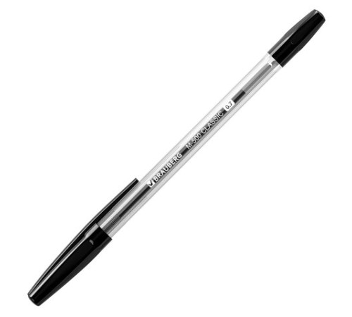 Ручка шариковая BRAUBERG "M-500 CLASSIC", ЧЕРНАЯ, корпус прозрачный, узел 0,7 мм, линия письма 0,35 мм, 143445 Ручка шариковая BRAUBERG "M-500 CLASSIC", ЧЕРНАЯ, корпус прозрачный, узел 0,7 мм, линия письма 0,35 мм, 143445