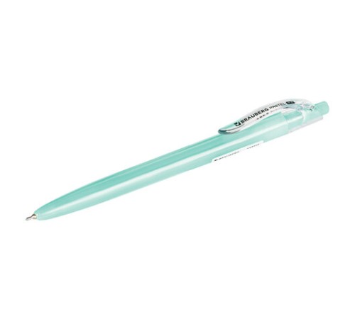 Ручка шариковая автоматическая BRAUBERG "PASTEL", СИНЯЯ, корпус ассорти, 0,7 мм, линия письма 0,35 мм, 143456
