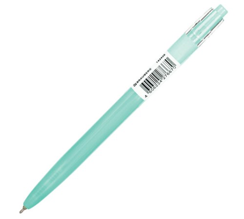 Ручка шариковая автоматическая BRAUBERG "PASTEL", СИНЯЯ, корпус ассорти, 0,7 мм, линия письма 0,35 мм, 143456