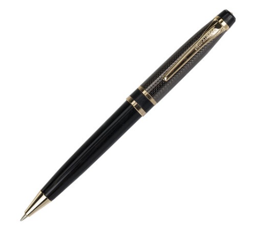 Ручка подарочная шариковая BRAUBERG Sonata, СИНЯЯ, корпус золотистый с черным, линия письма 0,5 мм, 143483