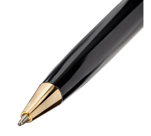 Ручка подарочная шариковая BRAUBERG Sonata, СИНЯЯ, корпус золотистый с черным, линия письма 0,5 мм, 143483