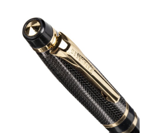 Ручка подарочная шариковая BRAUBERG Sonata, СИНЯЯ, корпус золотистый с черным, линия письма 0,5 мм, 143483