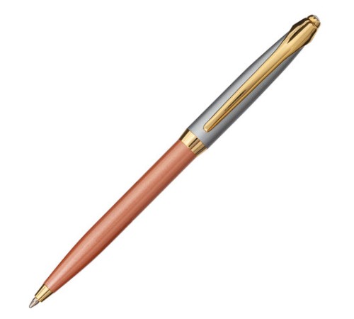 Ручка подарочная шариковая GALANT "DECORO ROSE", корпус хром/розовый, детали золотистые, узел 0,7 мм, синяя, 143505