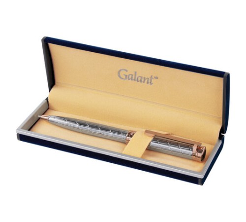 Ручка подарочная шариковая GALANT "ESQUISSE", корпус серебристый, детали розовое золото, узел 0,7 мм, синяя, 143511