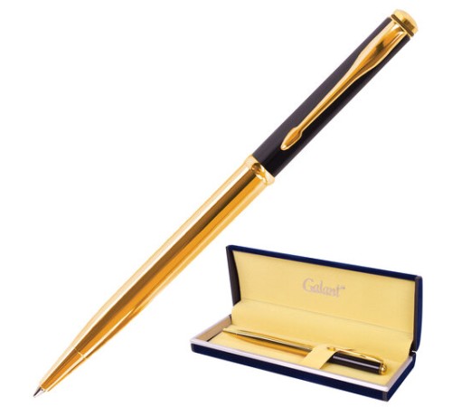 Ручка подарочная шариковая GALANT "ARROW GOLD", корпус черный/золотистый, детали золотистые, узел 0,7 мм, синяя, 143523 Ручка подарочная шариковая GALANT "ARROW GOLD", корпус черный/золотистый, детали золотистые, узел 0,7 мм, синяя, 143523
