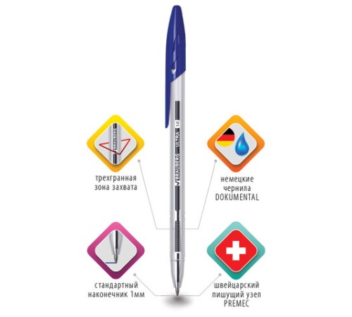 Ручка шариковая BRAUBERG "ULTRA", СИНЯЯ, узел 1 мм, чернила ГЕРМАНИЯ, наконечник ШВЕЙЦАРИЯ, 143558 Ручка шариковая BRAUBERG "ULTRA", СИНЯЯ, узел 1 мм, чернила ГЕРМАНИЯ, наконечник ШВЕЙЦАРИЯ, 143558