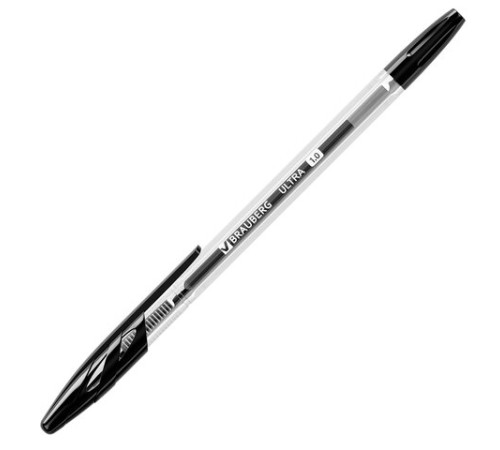 Ручка шариковая BRAUBERG "ULTRA", ЧЕРНАЯ, узел 1 мм, чернила ГЕРМАНИЯ, наконечник ШВЕЙЦАРИЯ, 143559 Ручка шариковая BRAUBERG "ULTRA", ЧЕРНАЯ, узел 1 мм, чернила ГЕРМАНИЯ, наконечник ШВЕЙЦАРИЯ, 143559