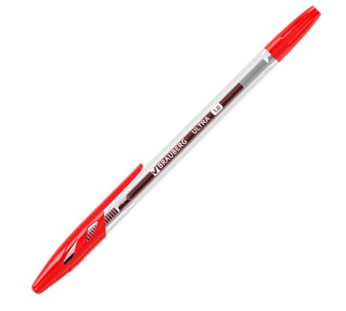 Ручка шариковая BRAUBERG "ULTRA", КРАСНАЯ, узел 1 мм, чернила ГЕРМАНИЯ, наконечник ШВЕЙЦАРИЯ, 143560 Ручка шариковая BRAUBERG "ULTRA", КРАСНАЯ, узел 1 мм, чернила ГЕРМАНИЯ, наконечник ШВЕЙЦАРИЯ, 143560