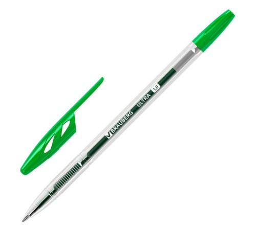Ручка шариковая BRAUBERG "ULTRA", ЗЕЛЕНАЯ, узел 1 мм, чернила ГЕРМАНИЯ, наконечник ШВЕЙЦАРИЯ, 143561 Ручка шариковая BRAUBERG "ULTRA", ЗЕЛЕНАЯ, узел 1 мм, чернила ГЕРМАНИЯ, наконечник ШВЕЙЦАРИЯ, 143561