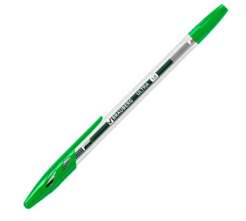 Ручка шариковая BRAUBERG "ULTRA", ЗЕЛЕНАЯ, узел 1 мм, чернила ГЕРМАНИЯ, наконечник ШВЕЙЦАРИЯ, 143561 Ручка шариковая BRAUBERG "ULTRA", ЗЕЛЕНАЯ, узел 1 мм, чернила ГЕРМАНИЯ, наконечник ШВЕЙЦАРИЯ, 143561