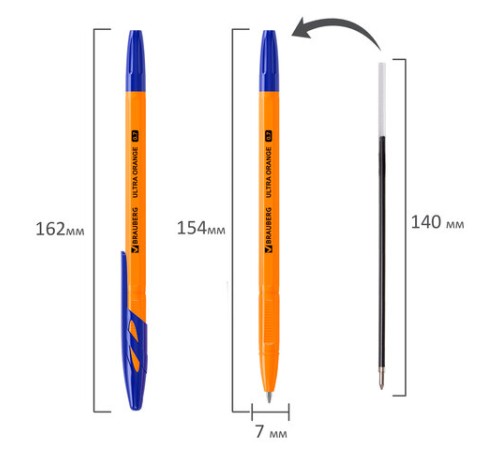 Ручка шариковая BRAUBERG "ULTRA ORANGE", СИНЯЯ, узел 0,7 мм, чернила ГЕРМАНИЯ, наконечник ШВЕЙЦАРИЯ, 143562 Ручка шариковая BRAUBERG "ULTRA ORANGE", СИНЯЯ, узел 0,7 мм, чернила ГЕРМАНИЯ, наконечник ШВЕЙЦАРИЯ, 143562