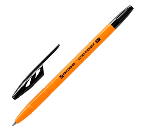 Ручка шариковая BRAUBERG "ULTRA ORANGE", ЧЕРНАЯ, узел 0,7 мм, чернила ГЕРМАНИЯ, наконечник ШВЕЙЦАРИЯ, 143563 Ручка шариковая BRAUBERG "ULTRA ORANGE", ЧЕРНАЯ, узел 0,7 мм, чернила ГЕРМАНИЯ, наконечник ШВЕЙЦАРИЯ, 143563