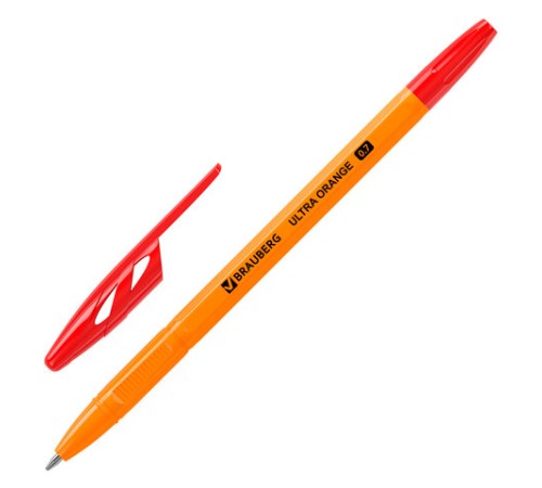 Ручка шариковая BRAUBERG "ULTRA ORANGE", КРАСНАЯ, узел 0,7 мм, чернила ГЕРМАНИЯ, наконечник ШВЕЙЦАРИЯ, 143564 Ручка шариковая BRAUBERG "ULTRA ORANGE", КРАСНАЯ, узел 0,7 мм, чернила ГЕРМАНИЯ, наконечник ШВЕЙЦАРИЯ, 143564