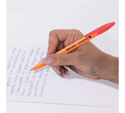 Ручка шариковая BRAUBERG "ULTRA ORANGE", КРАСНАЯ, узел 0,7 мм, чернила ГЕРМАНИЯ, наконечник ШВЕЙЦАРИЯ, 143564 Ручка шариковая BRAUBERG "ULTRA ORANGE", КРАСНАЯ, узел 0,7 мм, чернила ГЕРМАНИЯ, наконечник ШВЕЙЦАРИЯ, 143564