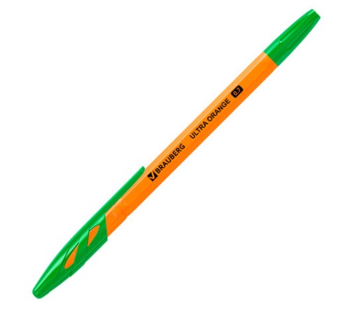 Ручка шариковая BRAUBERG "ULTRA ORANGE", ЗЕЛЕНАЯ, узел 0,7 мм, чернила ГЕРМАНИЯ, наконечник ШВЕЙЦАРИЯ, 143565 Ручка шариковая BRAUBERG "ULTRA ORANGE", ЗЕЛЕНАЯ, узел 0,7 мм, чернила ГЕРМАНИЯ, наконечник ШВЕЙЦАРИЯ, 143565