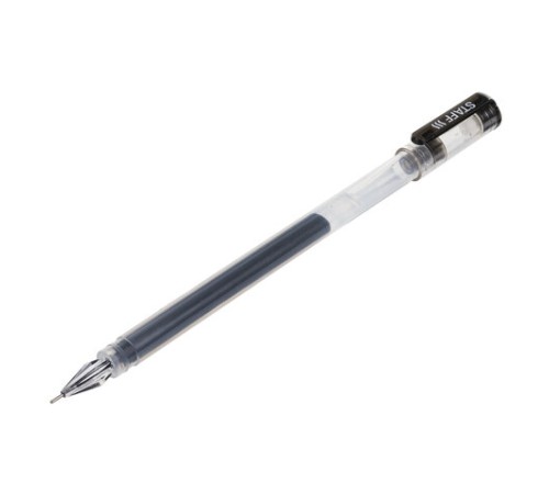Ручка гелевая STAFF "Basic" GP-675, ЧЕРНАЯ, длина письма 1000 м, игольчатый узел 0,5 мм, линия письма 0,35 мм, 143675 Ручка гелевая STAFF "Basic" GP-675, ЧЕРНАЯ, длина письма 1000 м, игольчатый узел 0,5 мм, линия письма 0,35 мм, 143675